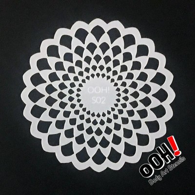 Ooh Body Art Stencil Sphere Mermaid Scales  Ooh Body Art Stencil Sphere Mermaid Scales
